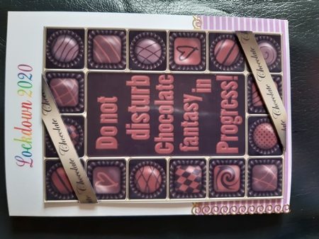 A4 Chocolate Greetings Card Topper by Anne McIntyre