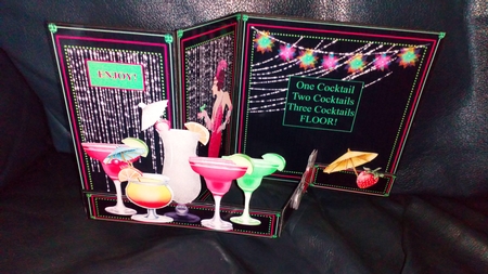 Z Fold One Cocktail Two Cocktails Three Cocktails Floor including Template by Anne McIntyre