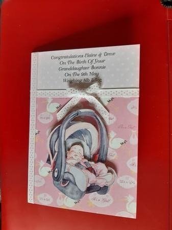 Baby Girl Stork Papers AMB-862 by Anne McIntyre