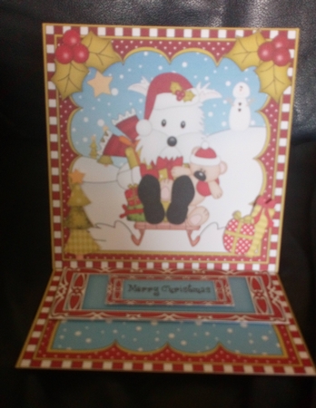 3D Easel Card Mini Kit - Little Westie Dog by Anne McIntyre