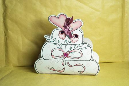 Wedding Cake Shaped Treat or Favour Box Sheet 1 by Anne Perks