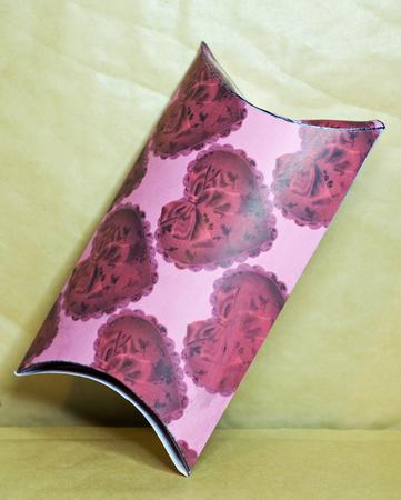 Valentines Hearts Pillow Gift Box in Pink by Anne Perks