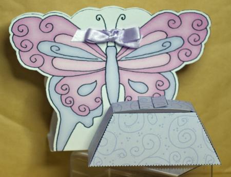 Fluttery Butterfly Shaped Treat or Favour Box Sheet 2 by Anne Perks