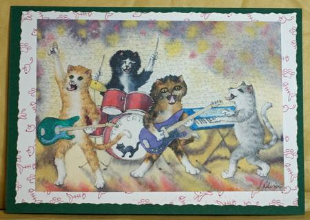 A4 Rock Cats Band by Anne Perks