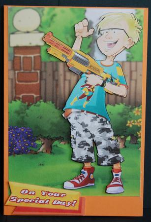 Laser Boy! Quick Card. by Anne Perks