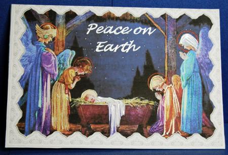 Peace on Earth A4 Nativity Scene by Anne Perks