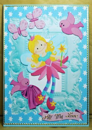 Rainbow Faerie, with Little Pink Birds by Anne Perks
