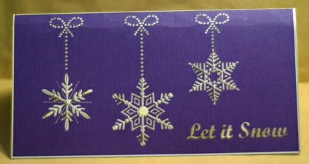 Elegant Let It Snow Money or Gift Wallet and Card by Anne Perks