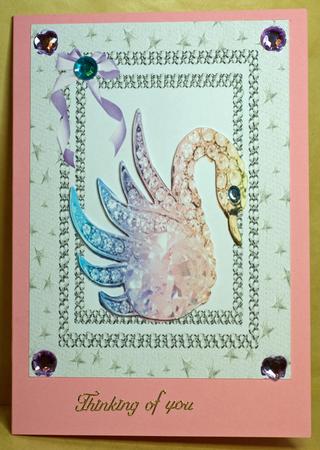 Rainbow Swan A4 Topper by Anne Perks
