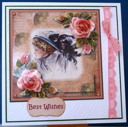 Gorgeous Vintage Portrait with Roses by Anne Ray