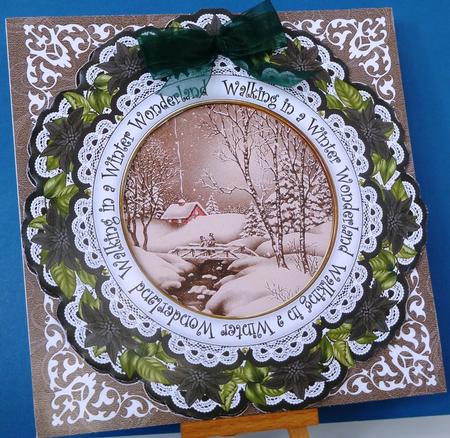Blk Walking Winter Wonderland 8in Doily Shaker Cf Mini Kit by Anne Ray