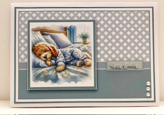 5x7 Sleeping Cockapoo Mini Twisted Pyramid Stacker Kit - x3 A4 sheets  by Anne Sales