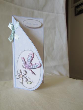 Dragonfly Teardrop Card by Anne Taft