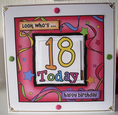 18th Birthday Quick Card with Pyramage by Annemarie Campbell