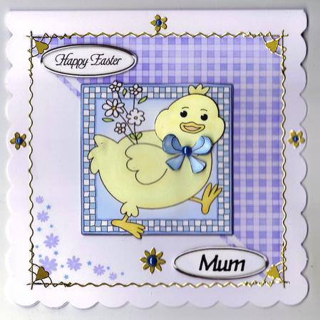 Little Chick Quick Card with Decoupage by Annemarie Campbell