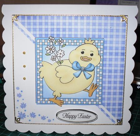 Little Chick Quick Card with Decoupage by Annemarie Campbell