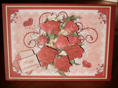 Red Roses Bouquet with Card by Annette Purkis