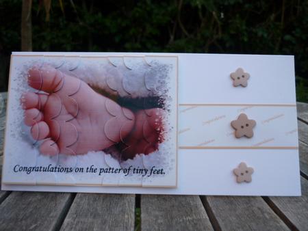 Tiny Feet- Cream Wavy Stacker by Annette Purkis