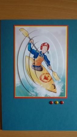 Canoe/kayak Dude A4. by Annette Purkis
