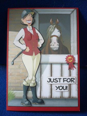 Horse Rider Lady Red by Annette Purkis