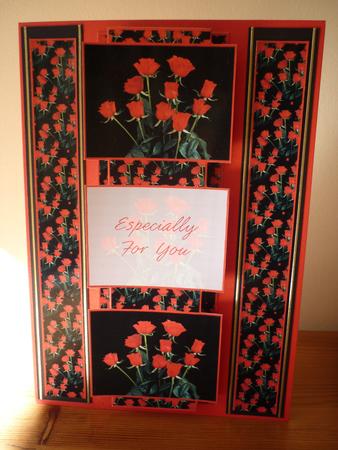Stunning Red Roses 3 Panel Fold Back by Annette Purkis