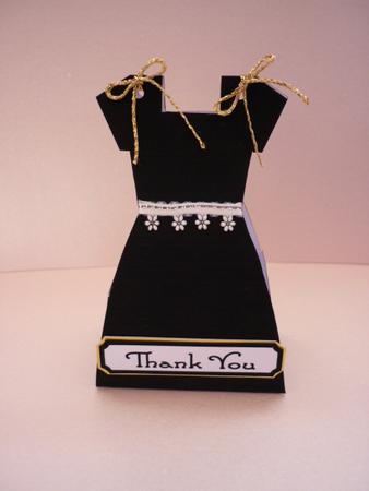 Black Sq Neck Dress Gift Bag by Annette Purkis