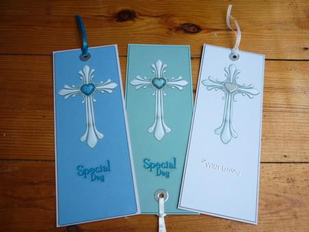 Ornate Cross Set of Three Bookmarks Masculine by Annette Purkis
