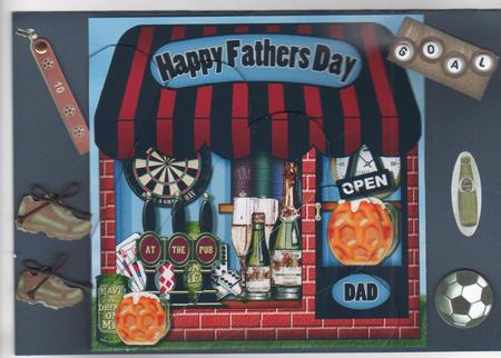 The Little Last Drop Inn Fathers Day Fan Pyramage Topper by Annette Shreeve