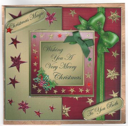 Elegant Christmas Greeting Fold Back Card by Annette Shreeve