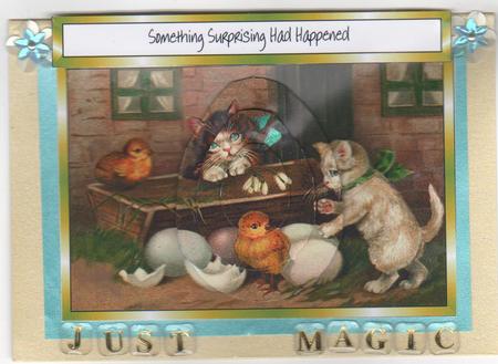 Something Surprising Had Happened! - Egg Stacker Card Front/topper by Annette Shreeve