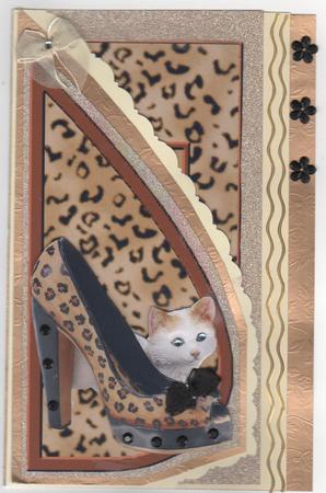 Simple Cat (2) Teardrop Card by Annette Shreeve