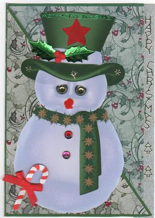 Cute Snowman 2 Cut and Fold Card by Annette Shreeve