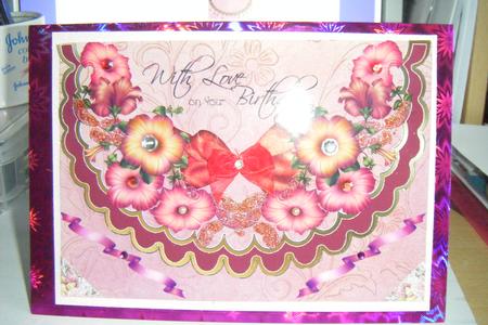 Scalloped Envelope ~ Petunias by Annette Shreeve