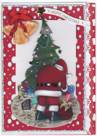 Santa with His Sack of Presents by Annette Shreeve