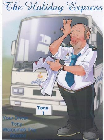 Bus Driver Dude (white) A4 by Annette Shreeve