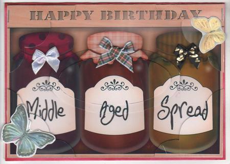 A5 Novelty Middle Aged Birthday Jams N Chutney by Annette Shreeve