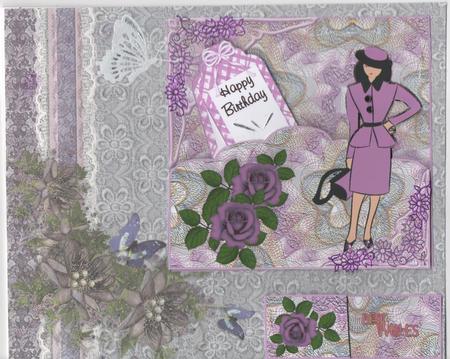 Elegant Lady Easel with Roses by Annette Shreeve
