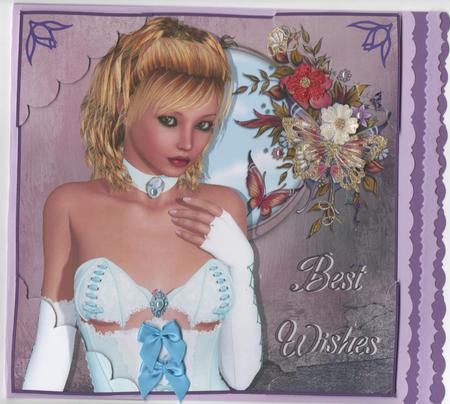 Beauty and the Butterflies 8 x 8 Scalloped Corner Stacker by Annette Shreeve