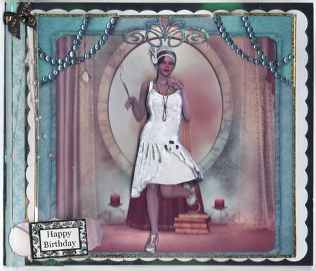 1920's Flapper Lady in White Lace Mini Kit by Annette Shreeve