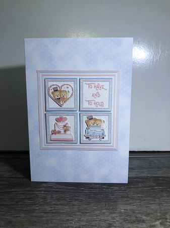 WEDDING BEARS Squares 7.5 Quick Layer Card & Insert Kit by Annette Wilkinson