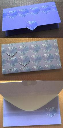 Lavender Heart Design Money/gift Wallet by Annette Crossley