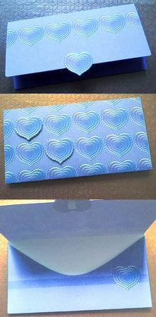 Blue Heart Design Money/gift Wallet by Annette Crossley