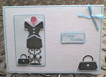 Dress Quick Card Blue by Annette Crossley