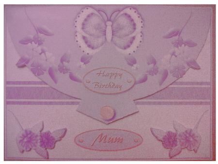 Butterfly and Flower Fancy Envelope Card (mum/mom) 2 by Annette Crossley