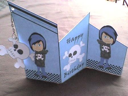 Emo Boy Tri Fold Card by Annette Crossley