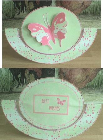 Wobble Spinner Butterfly (green/pink) by Annette Crossley