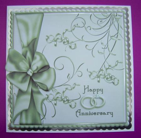 Anniversary Elegance Card Topper - Green by Annmarie Spriggs