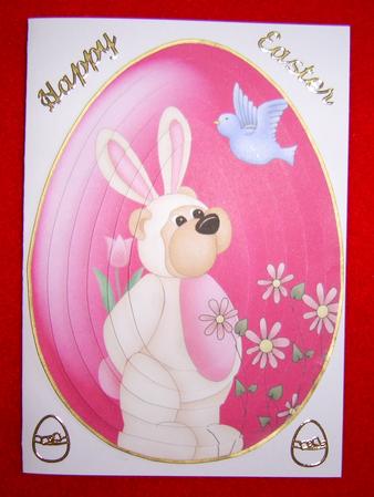 Easter Bear Easter Egg by Annmarie Spriggs