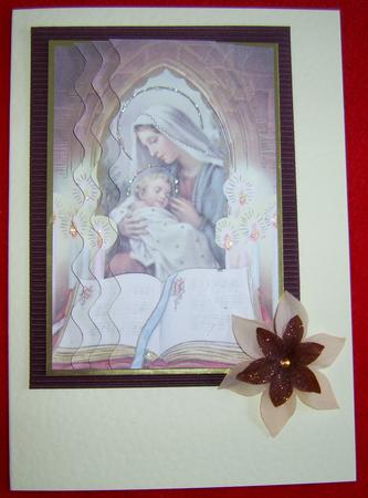 Religious Mary and Baby Wavy Centre Stacker by Annmarie Spriggs