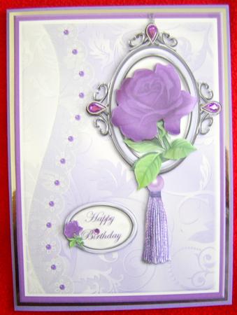 Purple Rose Gems and Lace by Annmarie Spriggs